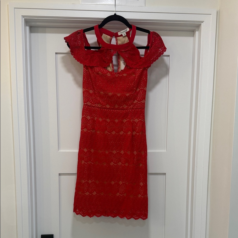 Francesca’s Elegant Red Lace Dress XS NWT